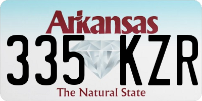AR license plate 335KZR