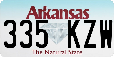 AR license plate 335KZW