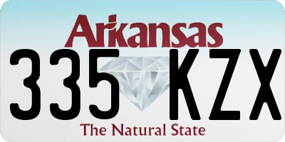 AR license plate 335KZX