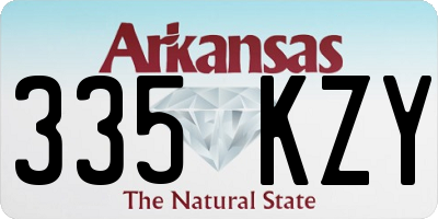AR license plate 335KZY
