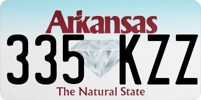 AR license plate 335KZZ