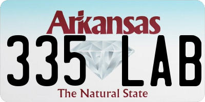 AR license plate 335LAB