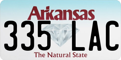 AR license plate 335LAC
