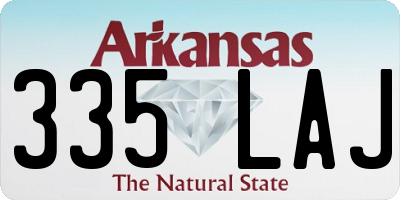 AR license plate 335LAJ
