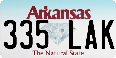 AR license plate 335LAK