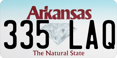 AR license plate 335LAQ