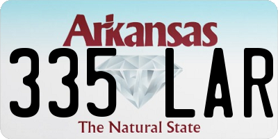 AR license plate 335LAR