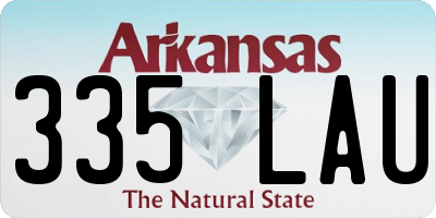 AR license plate 335LAU
