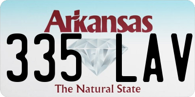 AR license plate 335LAV