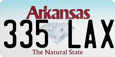 AR license plate 335LAX