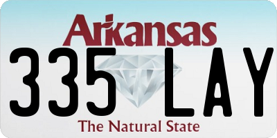 AR license plate 335LAY