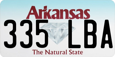 AR license plate 335LBA