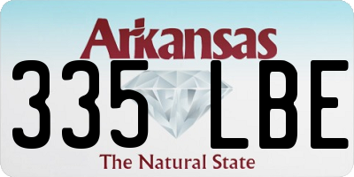 AR license plate 335LBE