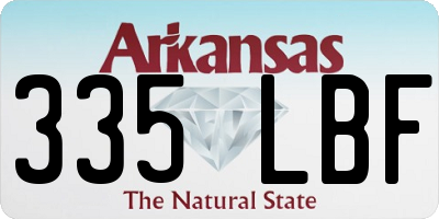 AR license plate 335LBF