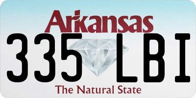 AR license plate 335LBI