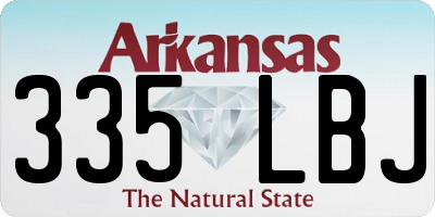 AR license plate 335LBJ