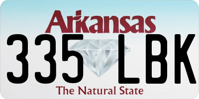 AR license plate 335LBK