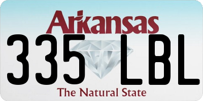 AR license plate 335LBL