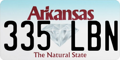 AR license plate 335LBN