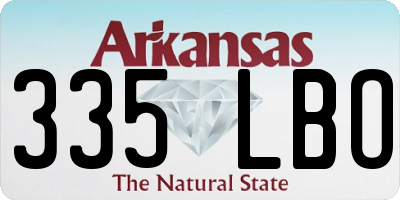 AR license plate 335LBO