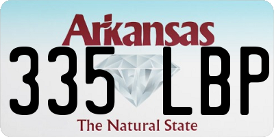 AR license plate 335LBP