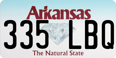 AR license plate 335LBQ