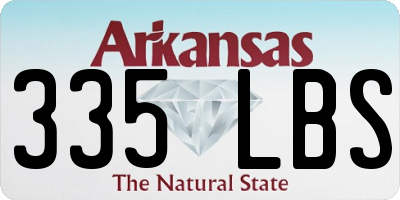 AR license plate 335LBS