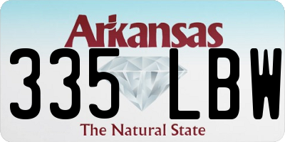 AR license plate 335LBW