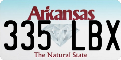 AR license plate 335LBX