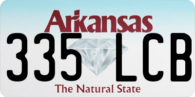 AR license plate 335LCB