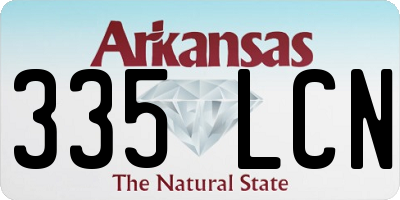 AR license plate 335LCN