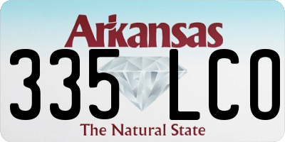 AR license plate 335LCO