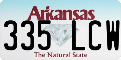 AR license plate 335LCW