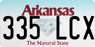 AR license plate 335LCX