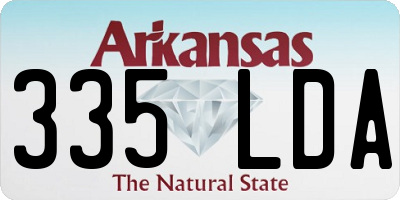 AR license plate 335LDA