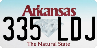 AR license plate 335LDJ