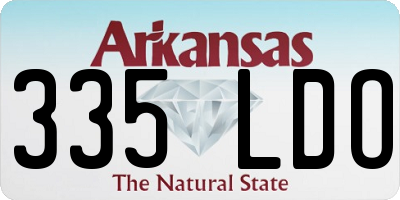 AR license plate 335LDO