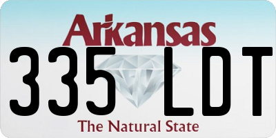 AR license plate 335LDT