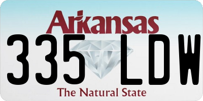 AR license plate 335LDW