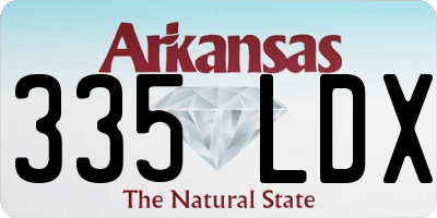 AR license plate 335LDX