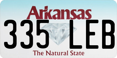 AR license plate 335LEB
