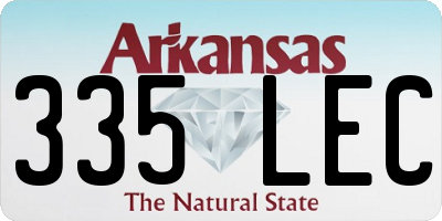 AR license plate 335LEC
