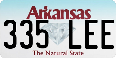 AR license plate 335LEE