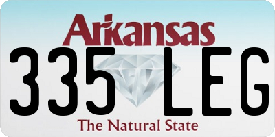 AR license plate 335LEG