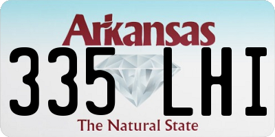 AR license plate 335LHI