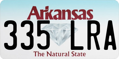 AR license plate 335LRA