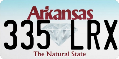 AR license plate 335LRX