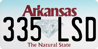 AR license plate 335LSD