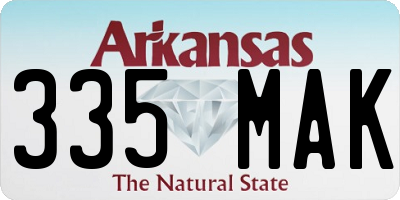 AR license plate 335MAK