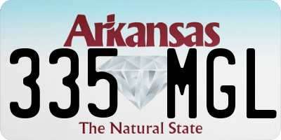 AR license plate 335MGL
